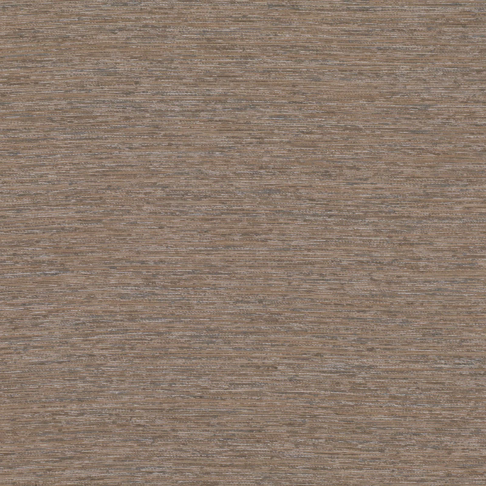 Warm taupe-brown woven fabric with fine horizontal striations and jute-like texture