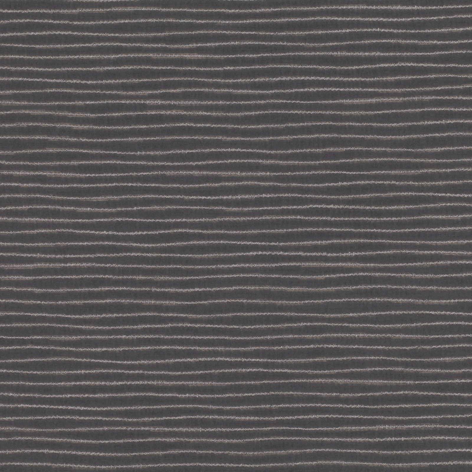 Charcoal-grey Tideline textile with fine, irregular horizontal ridges and tactile weave