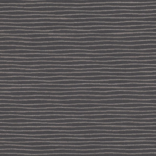Charcoal-grey Tideline textile with fine, irregular horizontal ridges and tactile weave