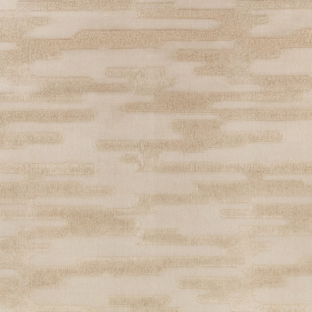 Pale moonbeam cream fabric with softly broken horizontal beige brush-like bands