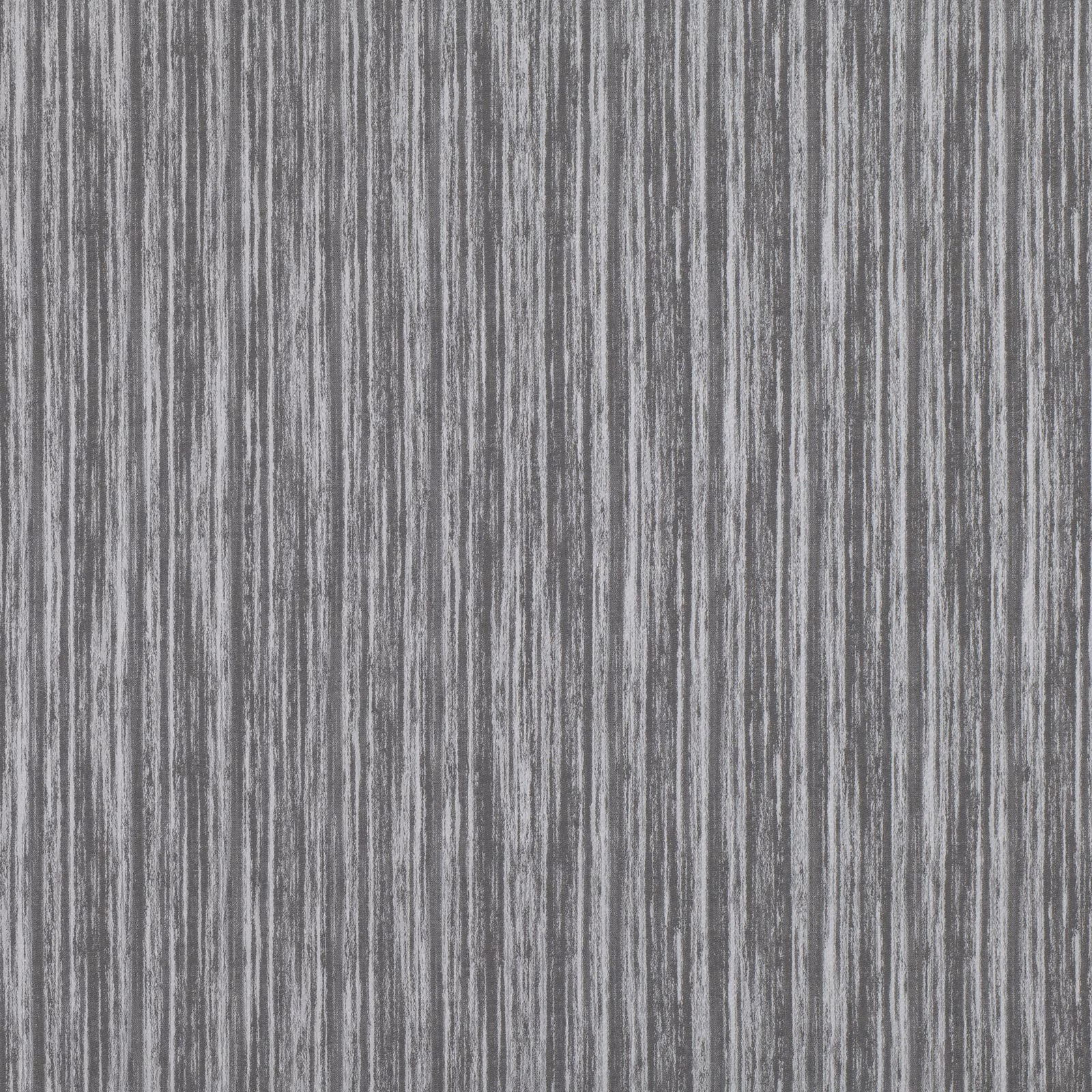 Cool graphite grey fabric with irregular vertical silver and charcoal striations