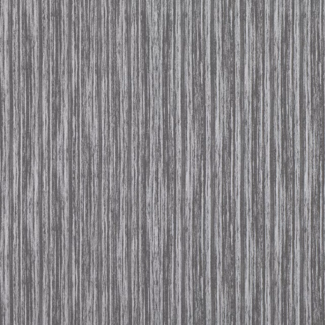 Cool graphite grey fabric with irregular vertical silver and charcoal striations
