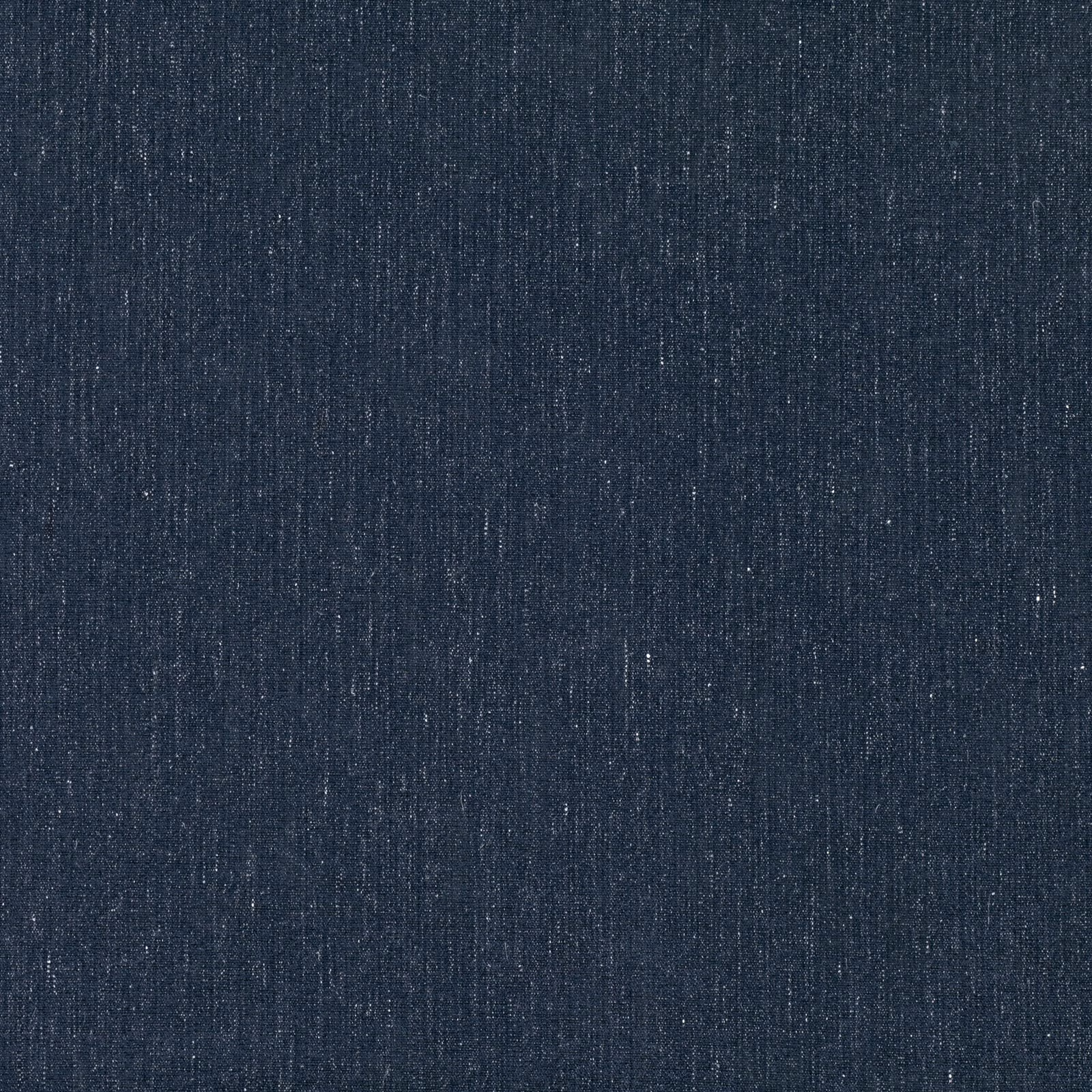 Deep navy plain fabric with fine vertical slubs and softly flecked woven texture