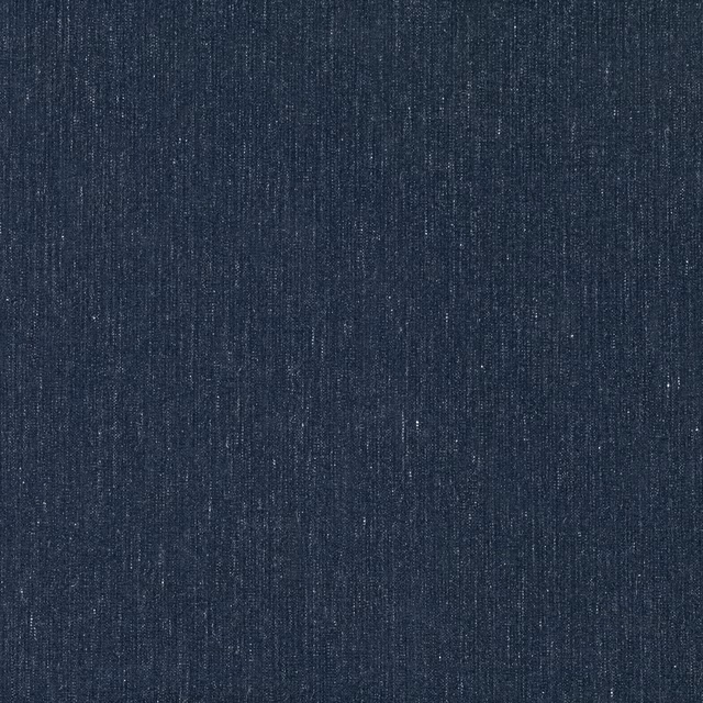 Deep navy plain fabric with fine vertical slubs and softly flecked woven texture