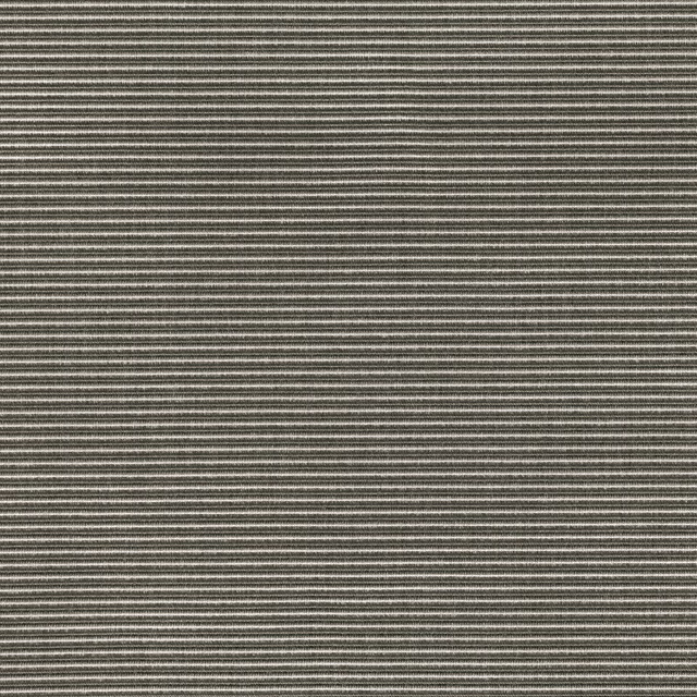 Close-up of charcoal mineral grey textile with fine horizontal woven stripes