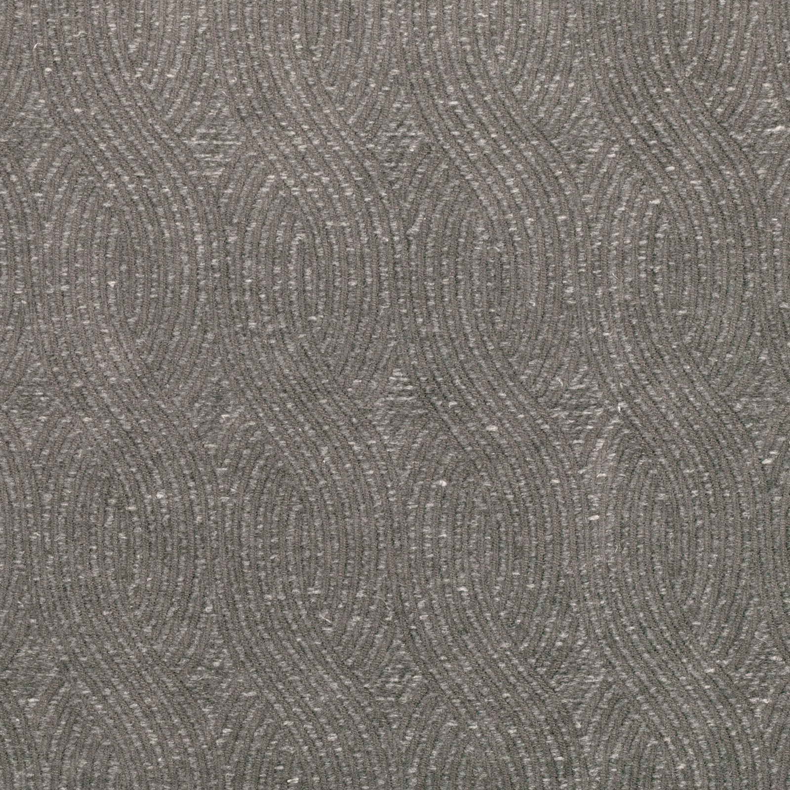 Cool stone-grey textile with sweeping ribbed lines and a softly flecked woven texture