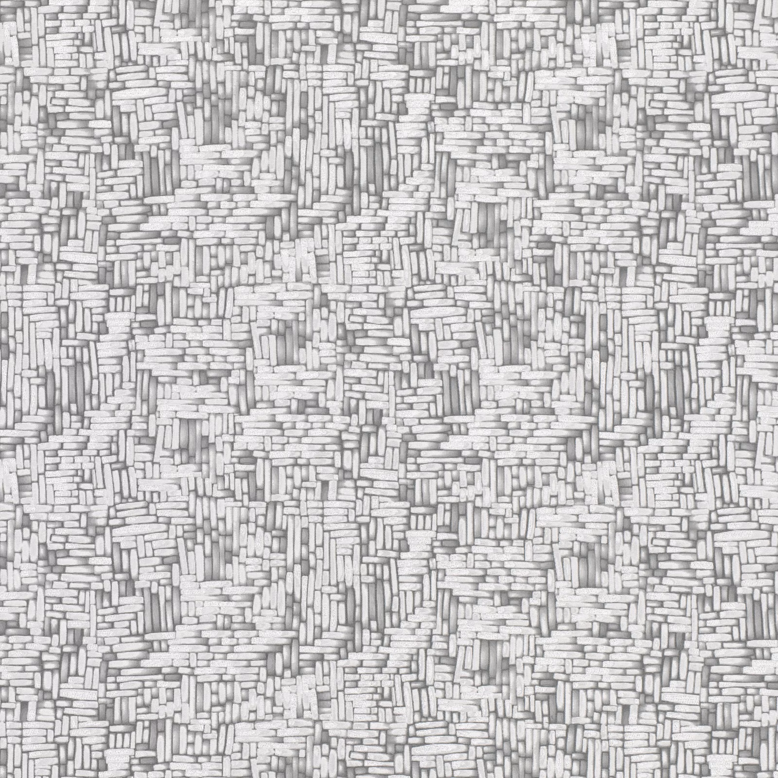 Cool silver-grey textile with dense tiny horizontal and vertical bar-like texture