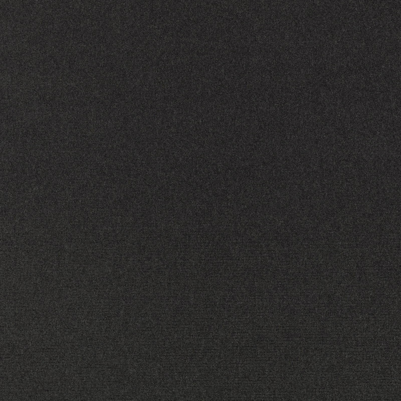 Near-black carbon outdoor textile with a fine, low-contrast woven texture