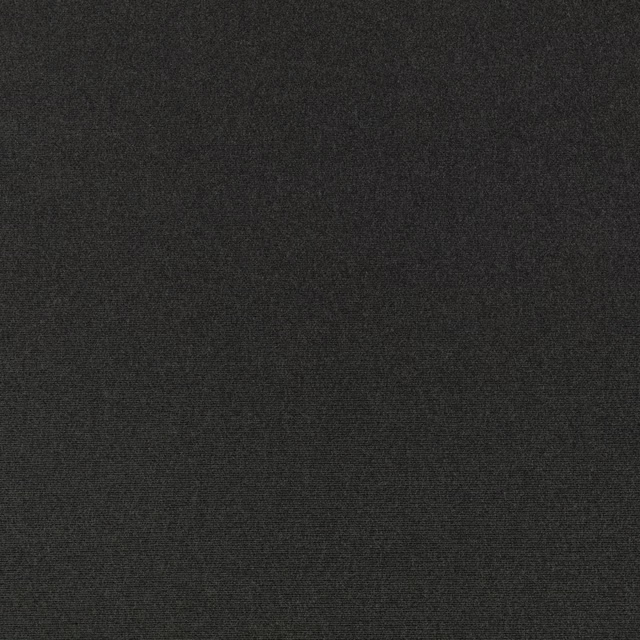 Near-black carbon outdoor textile with a fine, low-contrast woven texture