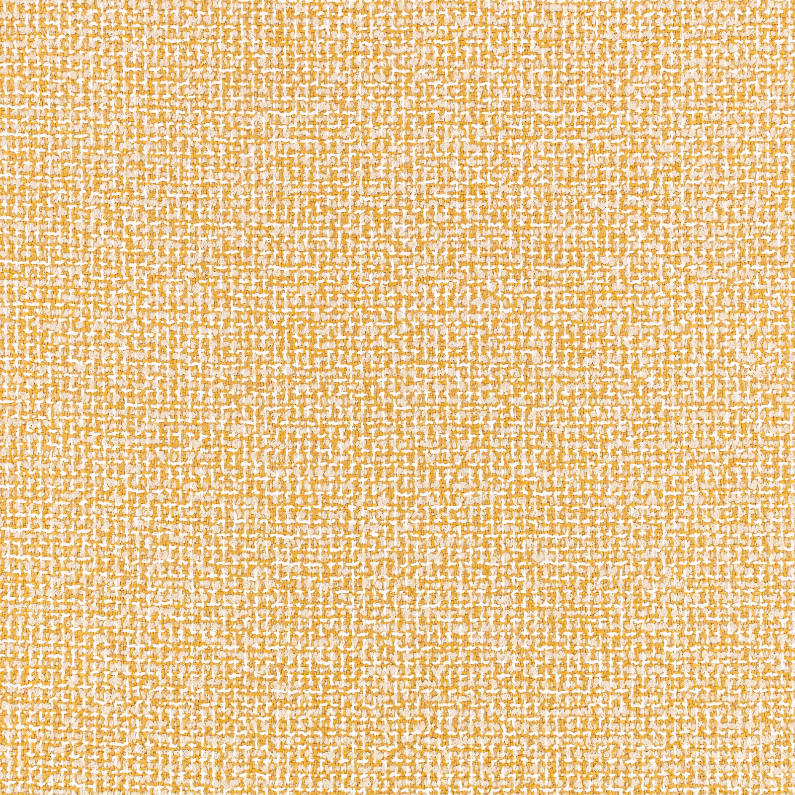 Close-up of golden-yellow outdoor weave with dense cream flecks and tactile texture