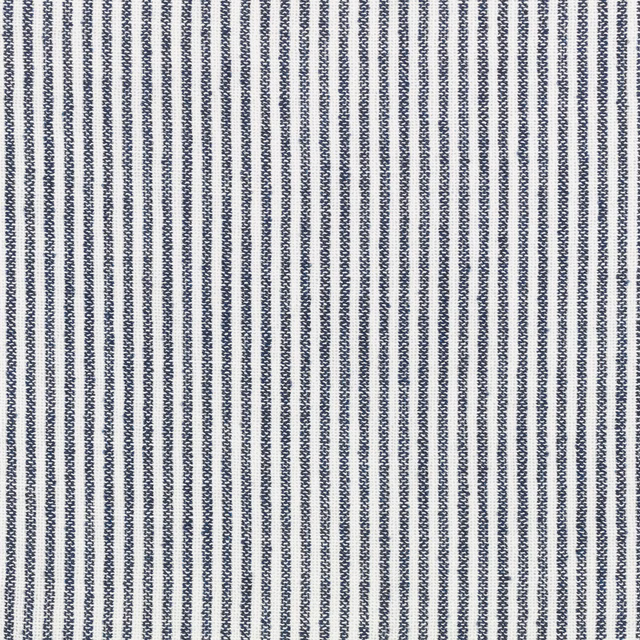 Close-up of ocean-blue zigzag lines woven in narrow vertical rows on a white ground