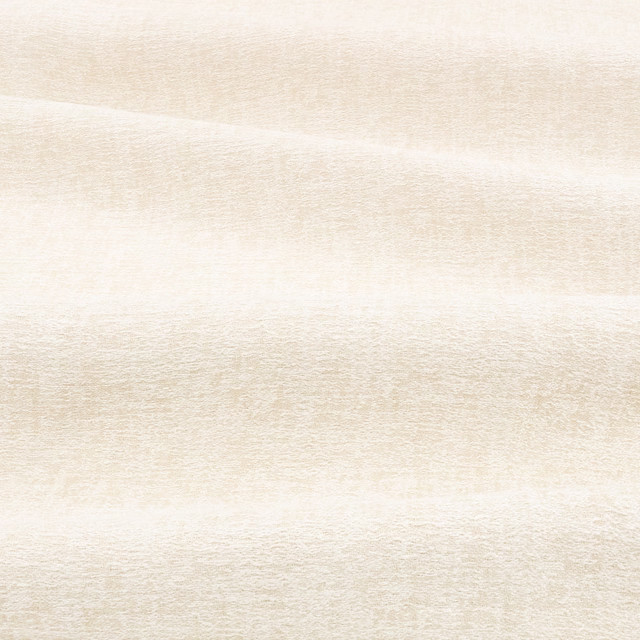 Soft ivory sheer with pale beige brushed horizontal bands and fine woven texture