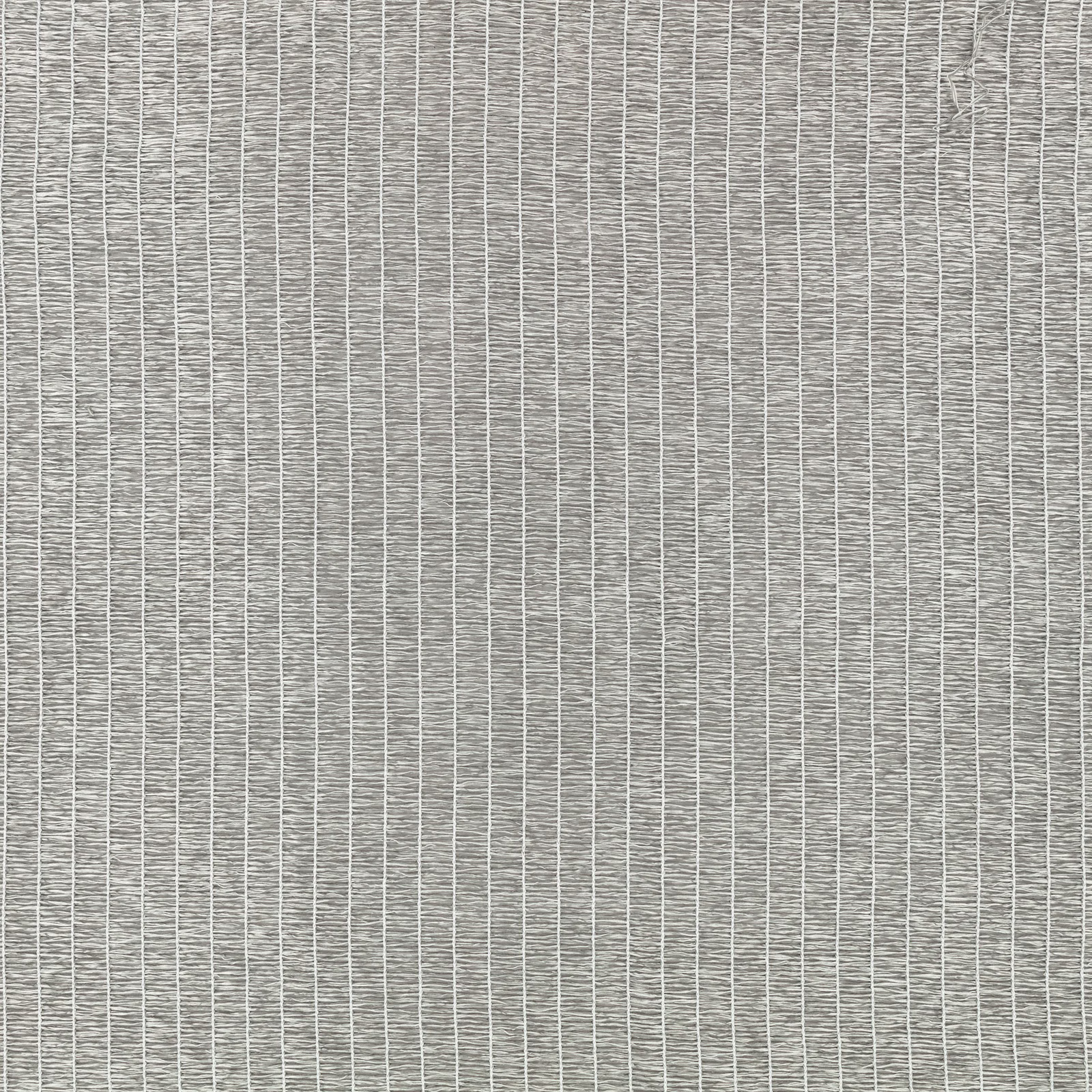 Smoke-grey sheer with fine vertical threads and softly mottled woven texture