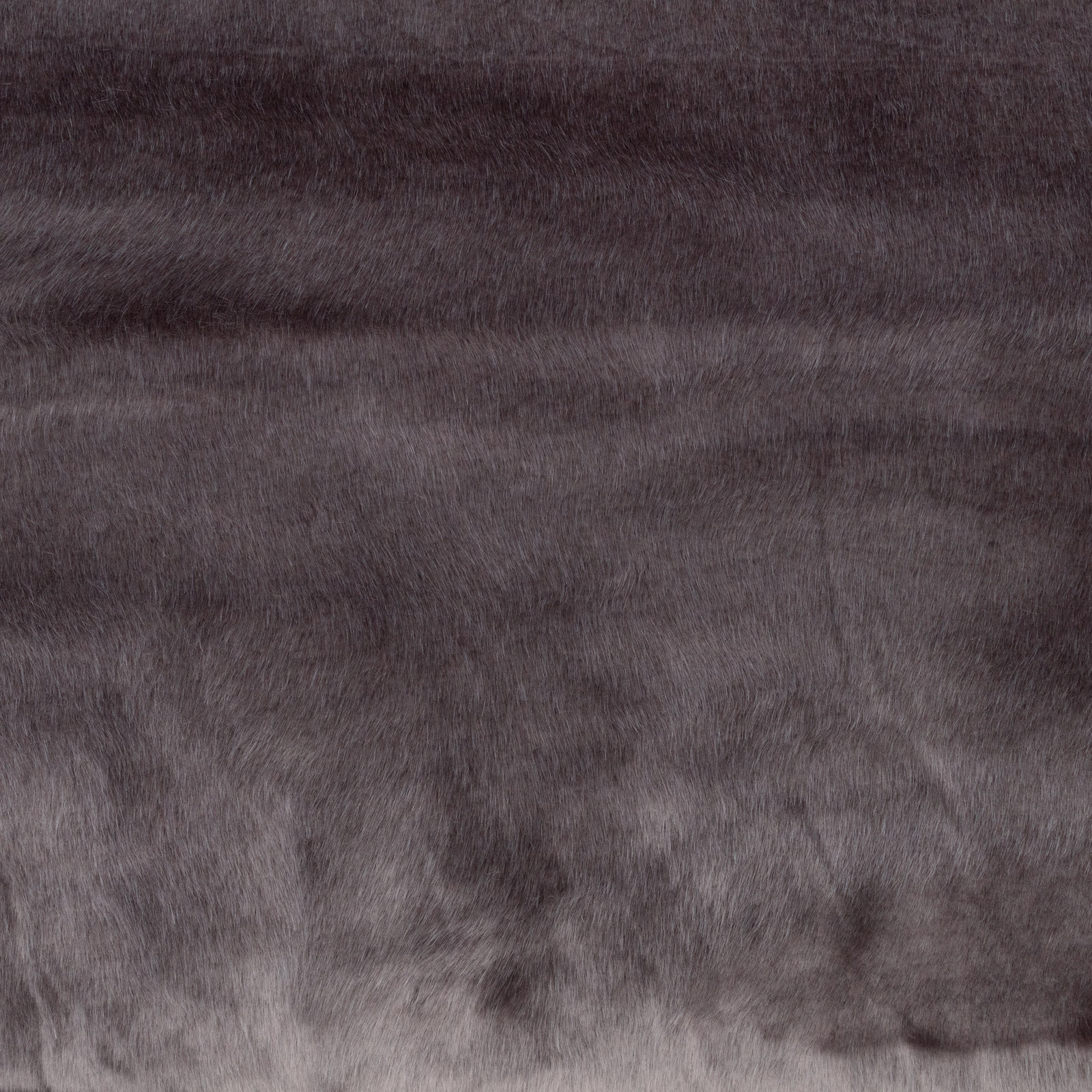 Smoky taupe plush textile with mottled horizontal bands and fur-like texture