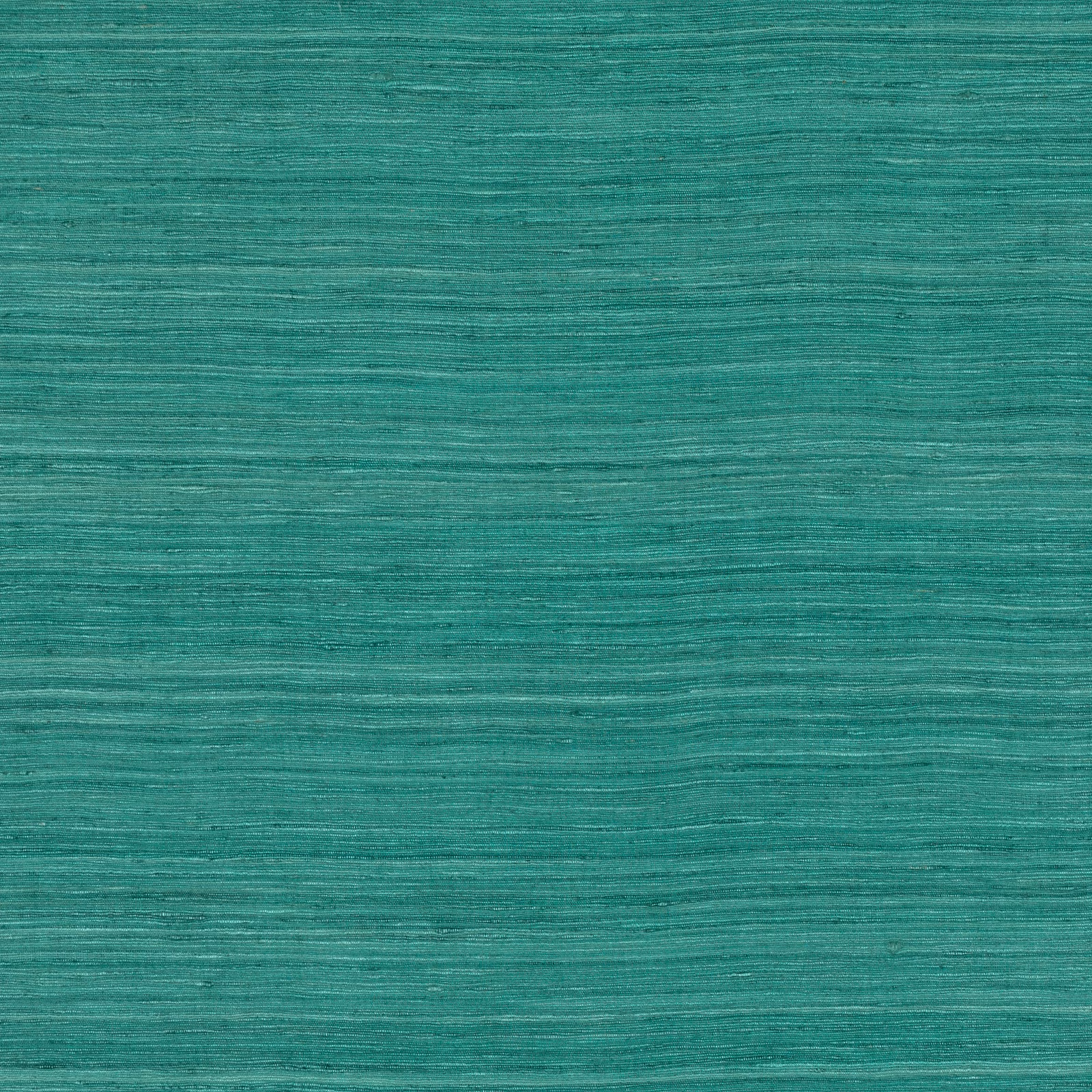 Deep jade-teal textile with fine horizontal slub texture and tonal woven striations