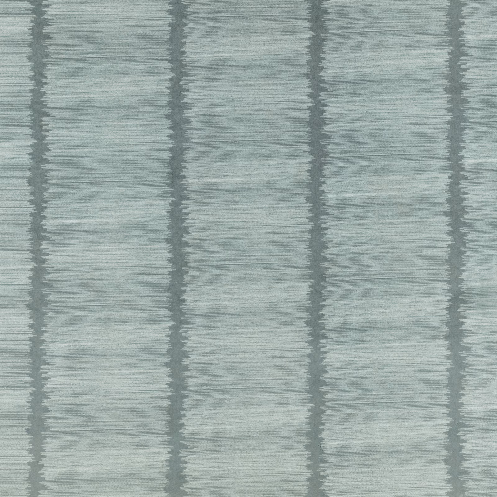Cool seafoam woven textile with fine horizontal lines and irregular darker vertical bands