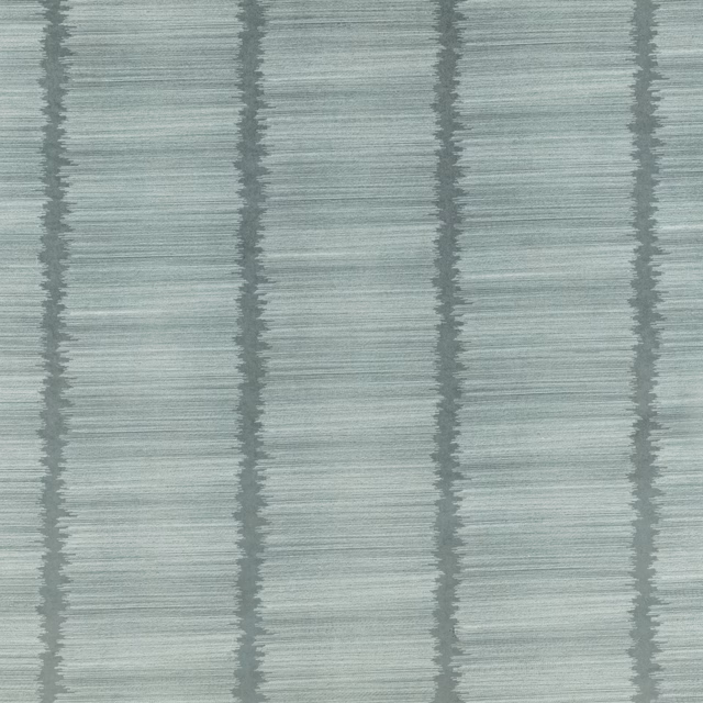 Cool seafoam woven textile with fine horizontal lines and irregular darker vertical bands