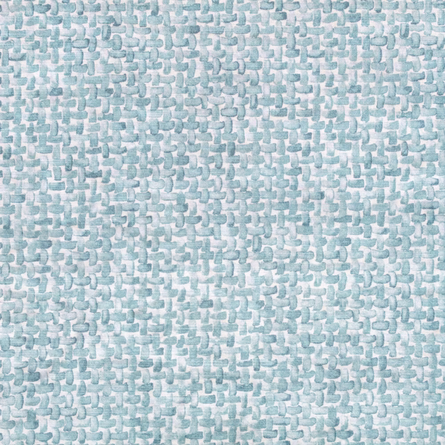 Pale seafoam textile with small irregular aqua-and-white woven marks