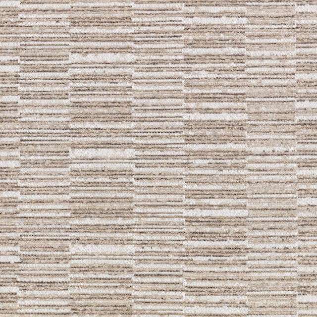 Warm natural beige textile with stepped horizontal bands and soft taupe flecks