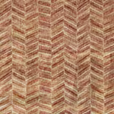 Spiced terracotta woven chevron fabric with flecked beige and cream texture