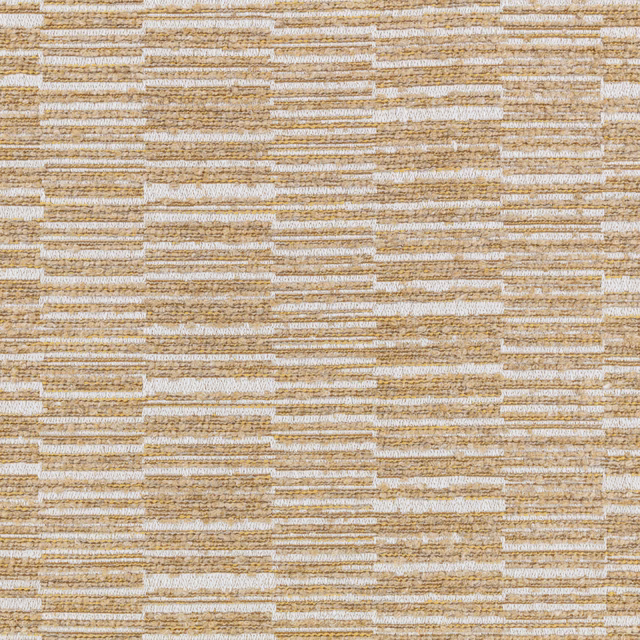 Warm straw-beige woven textile with cream broken bars and tactile horizontal texture