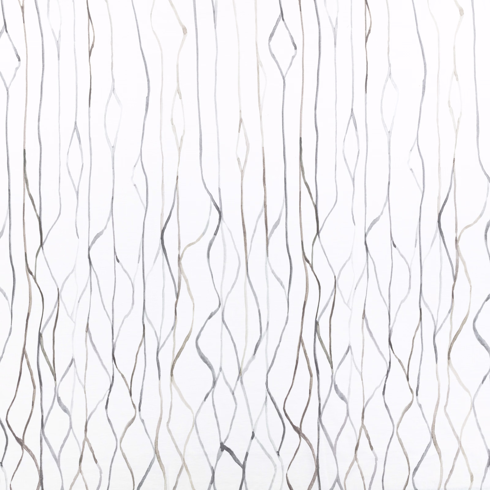 Pale cream Batson Natural with fine wavering grey and taupe vertical lines