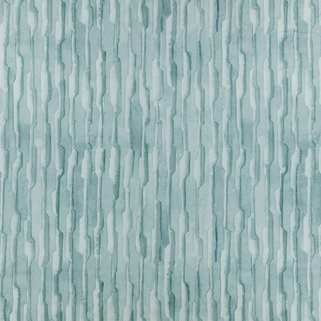 Pale teal textile with irregular raised vertical striations and softly shifting tonal depth