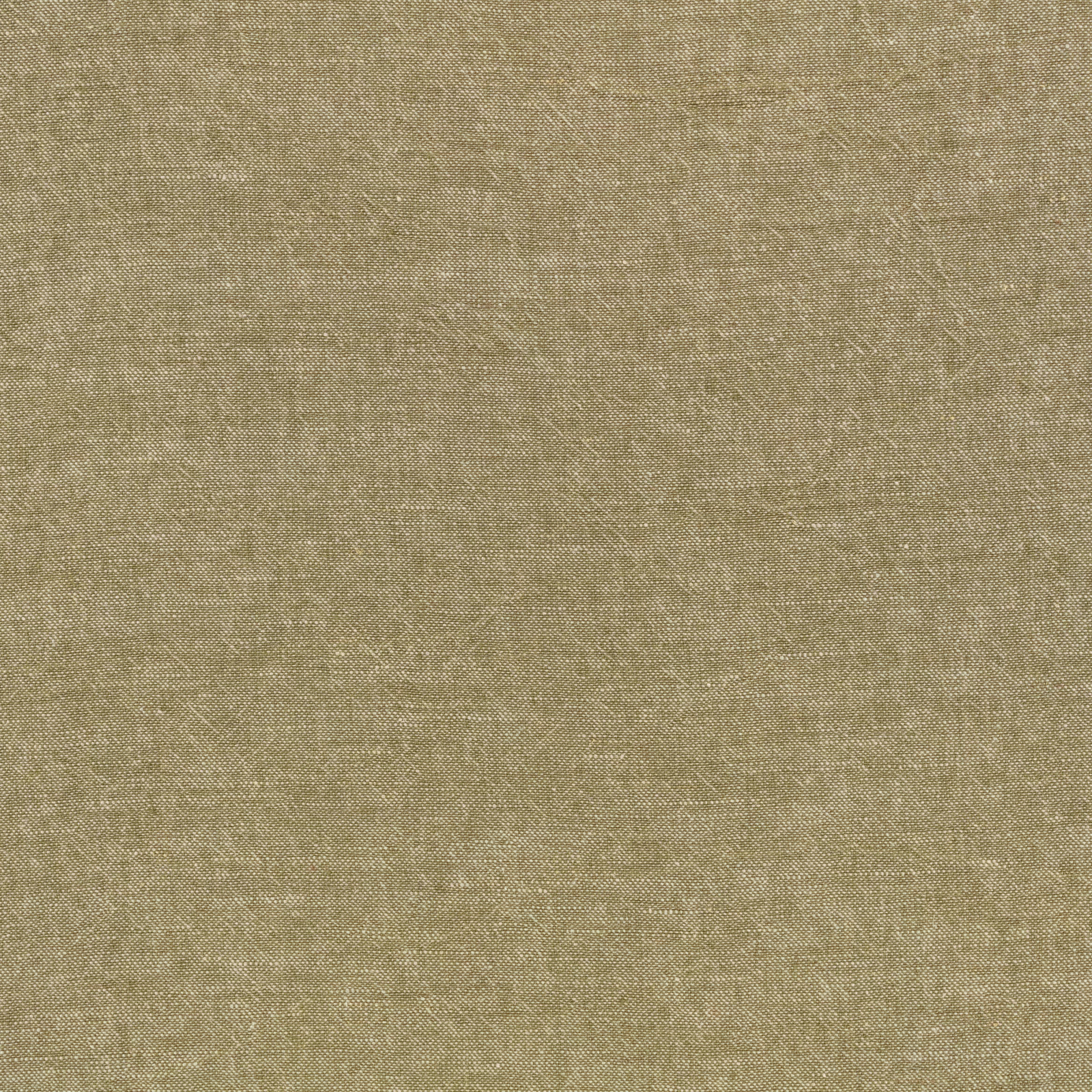 Muted olive khaki plain-weave textile with subtle mottled threads