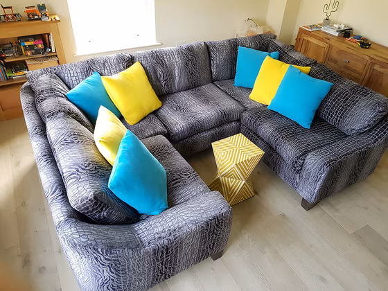 Simon Houlding upholstery and soft furnishings, a finished piece