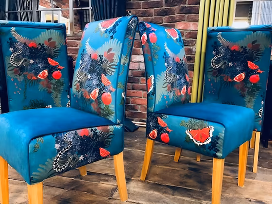 Simon Houlding upholstery and soft furnishings, a finished piece