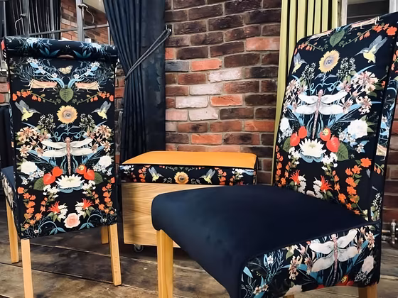 Simon Houlding upholstery and soft furnishings, a finished piece