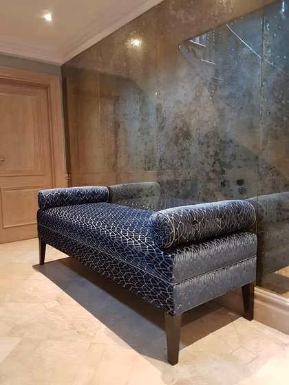 Simon Houlding upholstery and soft furnishings, a finished piece