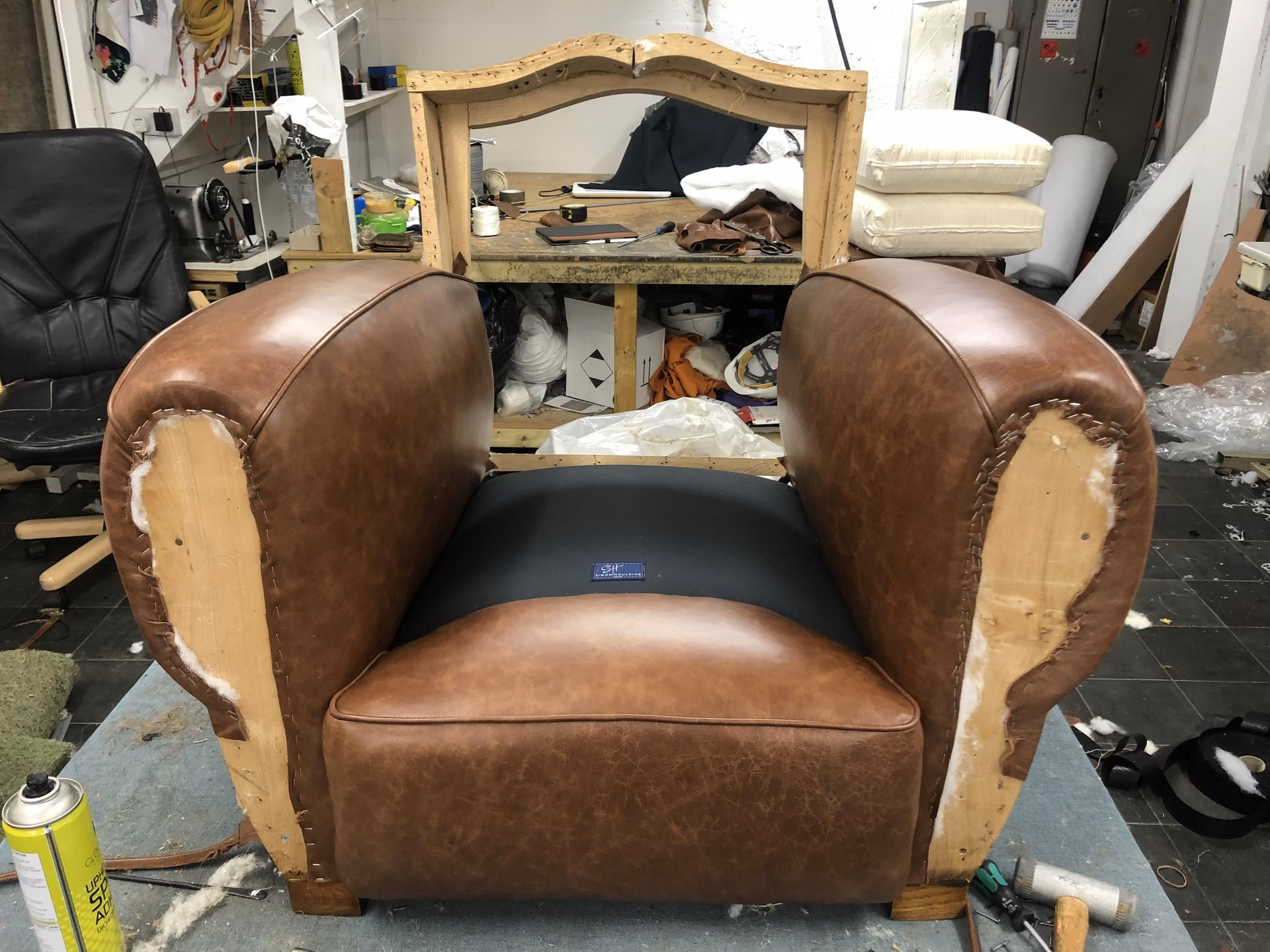 Progress stage of upholstery